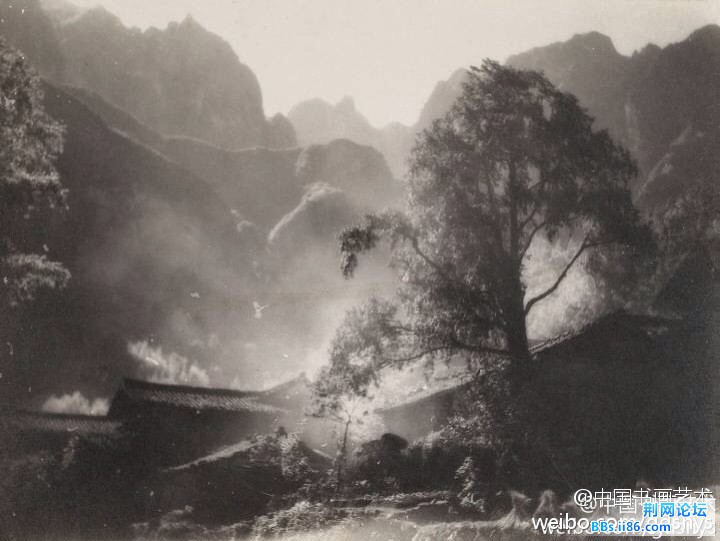 郎静山 《山舍炊烟》 】 .jpg