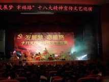 "发展梦，幸福路，"十八精神宣传文艺巡演